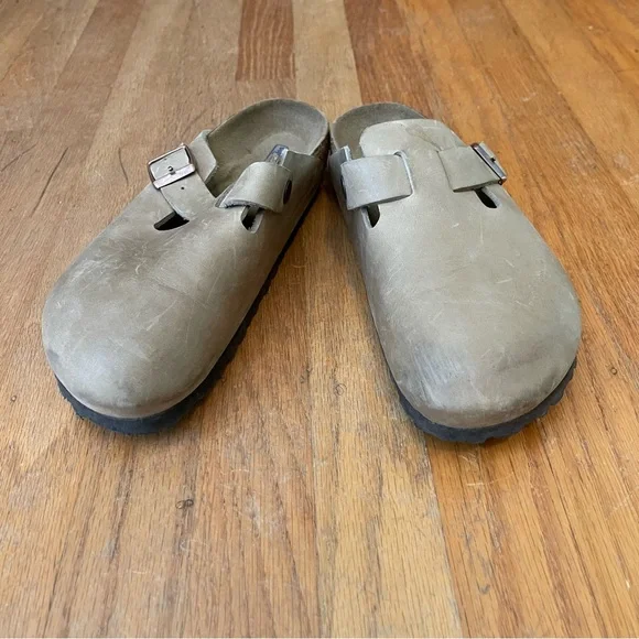 Birkenstock Boston Leather Clogs Mules - Picture 4 of 7